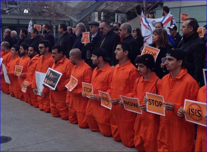 A protest against ISIS, organized by the Eastern Churches of the Bay Area, was held on Saturday in San Francisco.