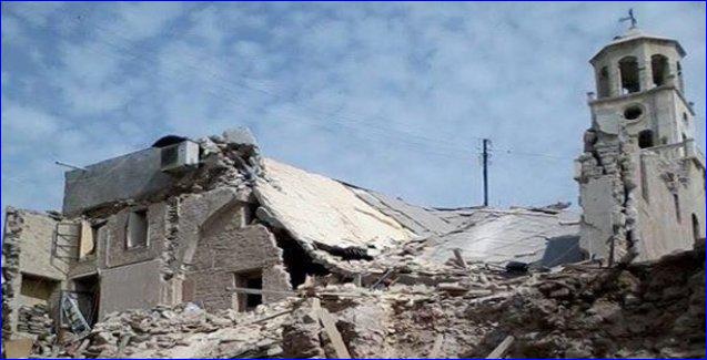 The St. Odisho Assyrian Church in Tel Tal, Syria, was bombed by ISIS.